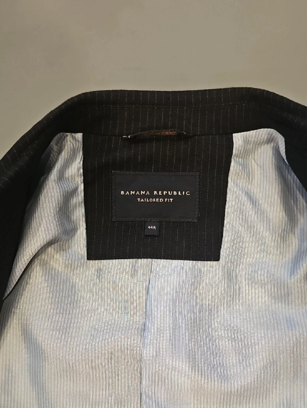 Banana Republic Men's Dark Pinstripe Blazer